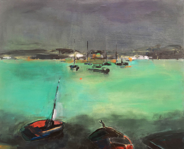 Simse Gewitter, 50x60, Acryl auf Leinwand, 2019