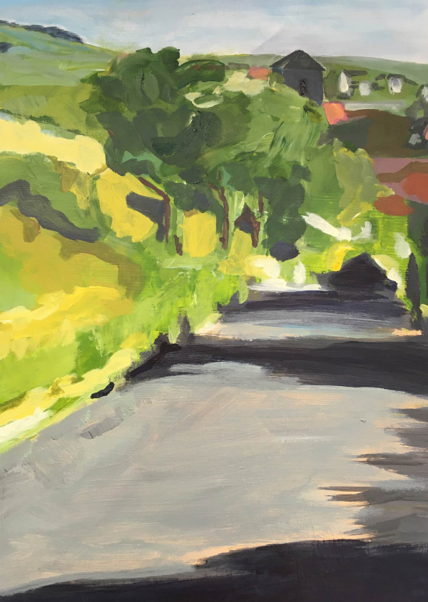 Neuweiher, 60x70, Acryl auf Holz, 2020