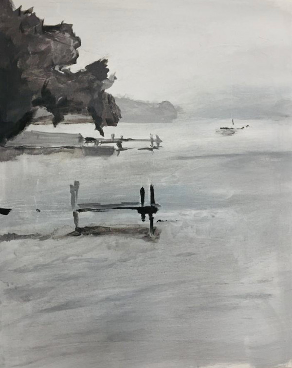 Starnberger See, 60x70, Acryl auf Leinwand, 2019
